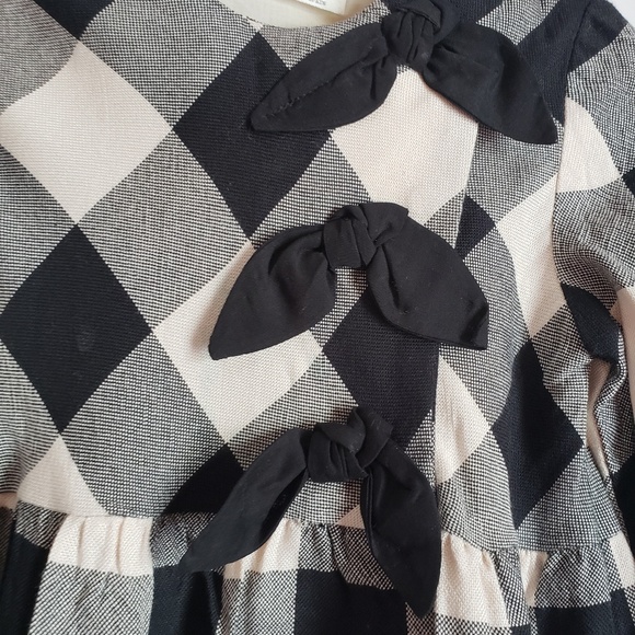 Zara Girls Plaid Dress Size 2/3 Bows In Front NWOT - Picture 6 of 8